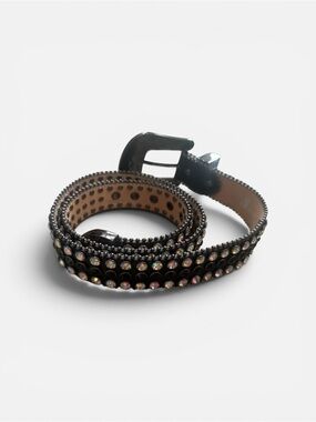 Majestic New York Los Angeles Beaded Rhinestone Heavy Belt Men’s Medium